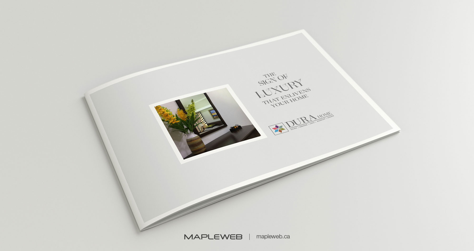 Dura Home Photo Album Cover Page Brand design Vancouver by Mapleweb